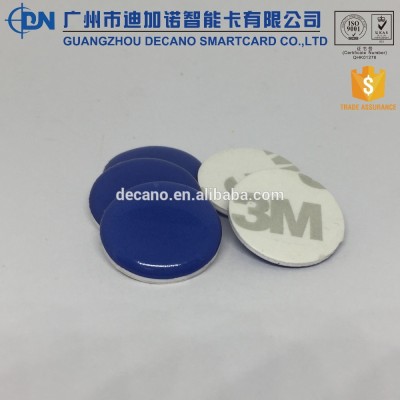 Epoxy coin RFID card with 3M glue on backside