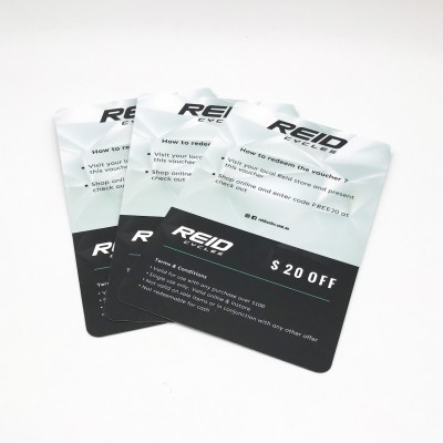 Paper Gift card with card number